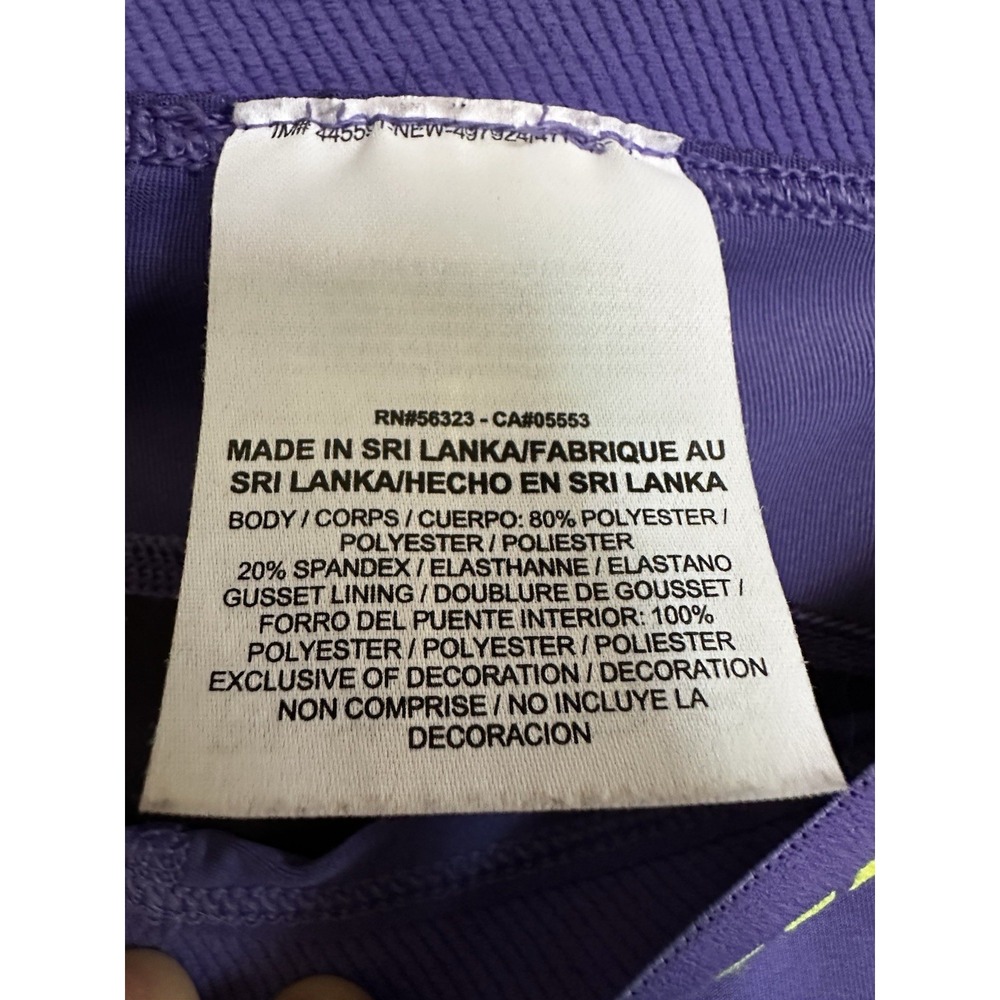 Nike‎ PRO Crop Tight Purple/Black Athletic Capri Leggings Small - Picture 6 of 6